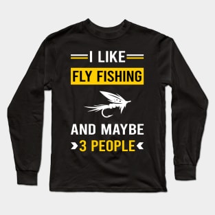 3 People Fly Fishing Long Sleeve T-Shirt